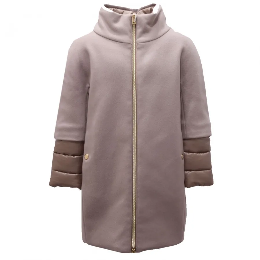 1304F cappotto bimba girl HERNO beige padded coat jacket kid