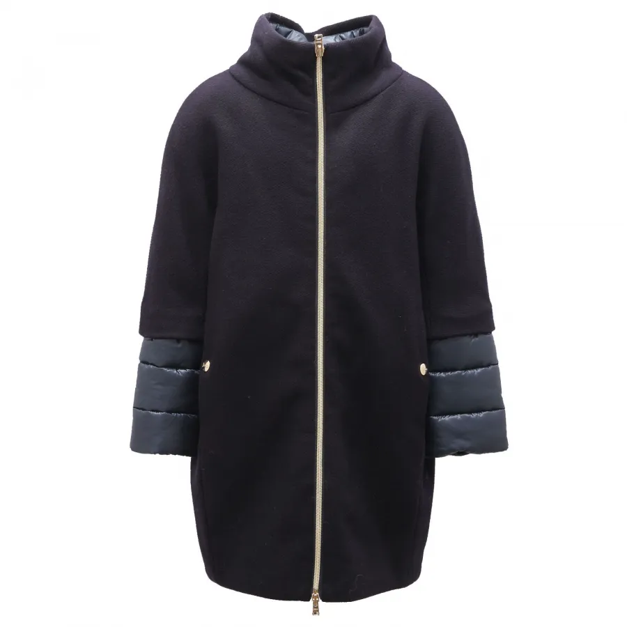 1325AF cappotto bimba girl HERNO blue padded coat jacket kid