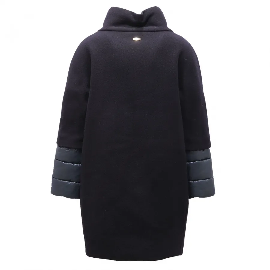 1325AF cappotto bimba girl HERNO blue padded coat jacket kid