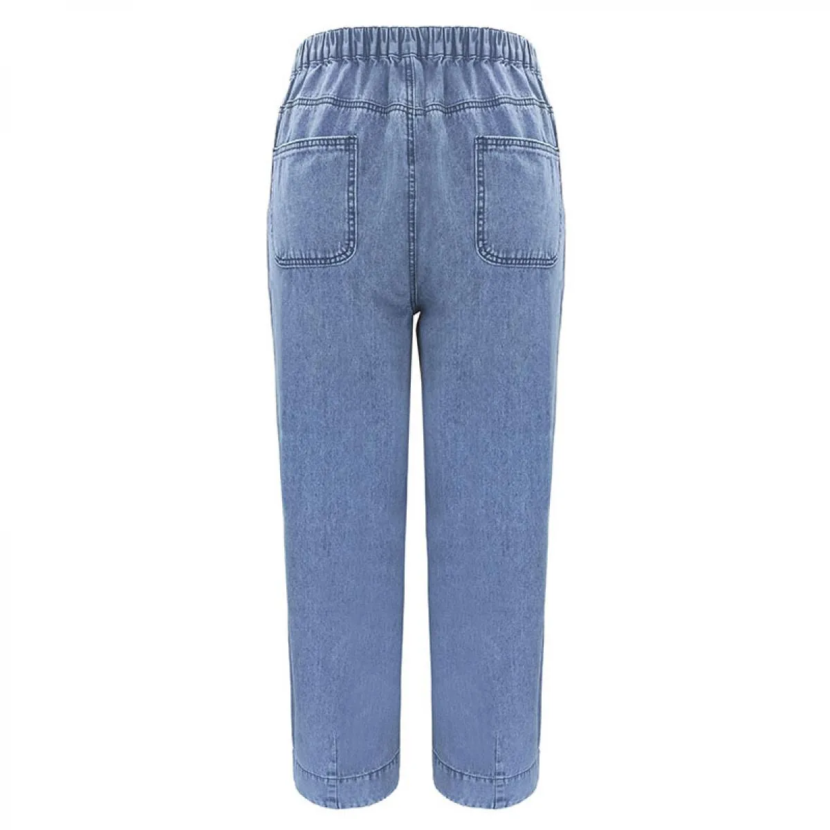 2023 nuovi jeans boyfriend a vita alta pantaloni estivi in ​​denim larghi tinta unita da donna pantaloni lunghi in denim Haren d