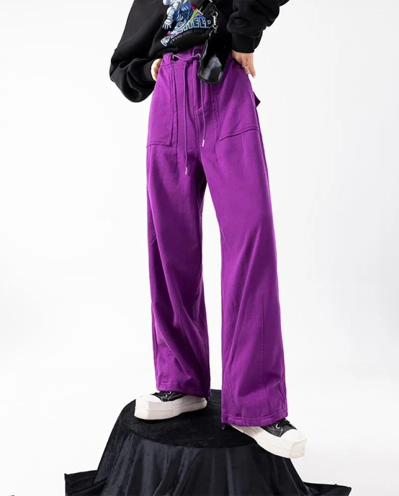 Abbigliamento da donna Pantaloni casual pigri Pantaloni larghi sottili a gamba larga
