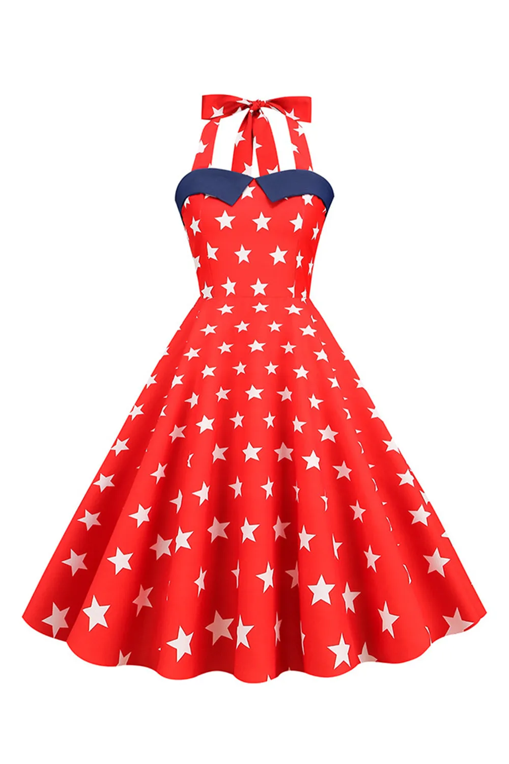 Abiti anni '50 stampati con stelle rosse