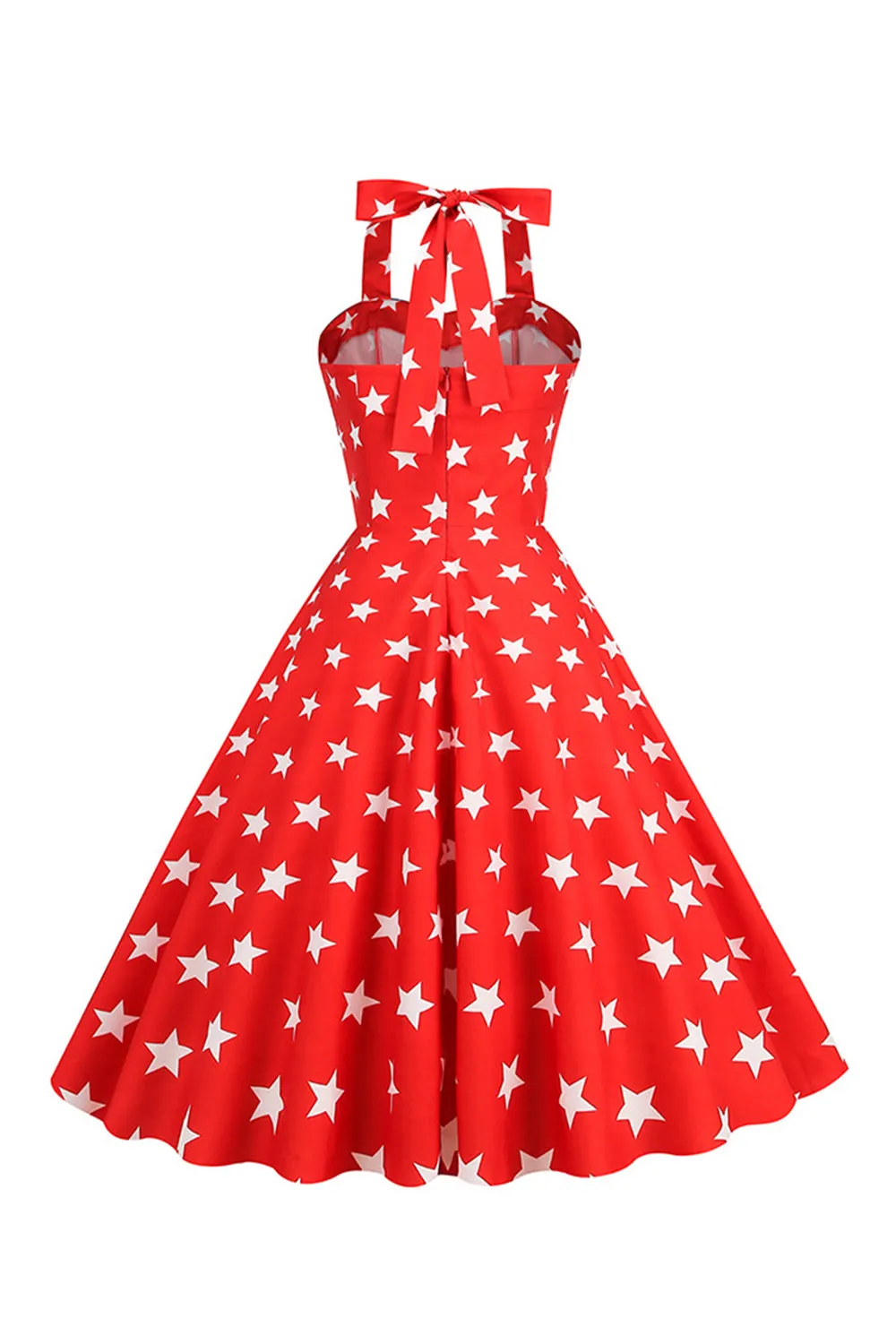 Abiti anni '50 stampati con stelle rosse