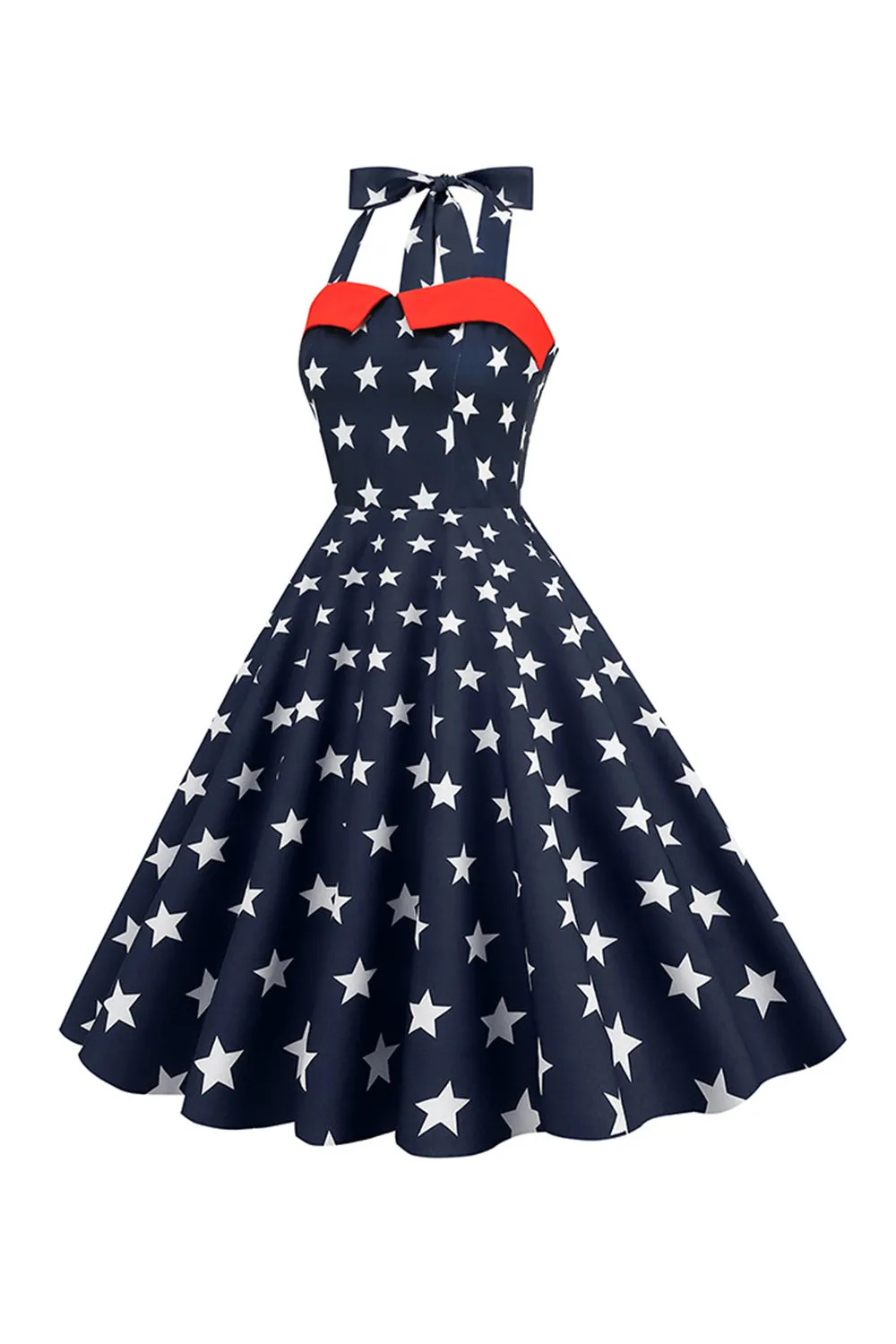 Abiti anni '50 stampati con stelle rosse