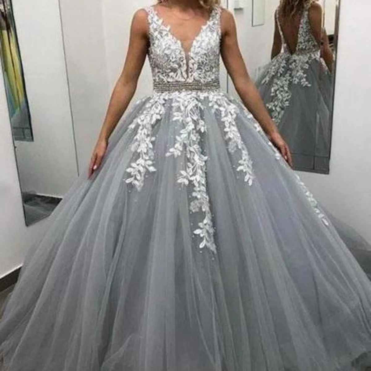 Abito da sera Abito da ballo Bepeithy Abito Linea Abito da sera lungo Cristallo Vestido De