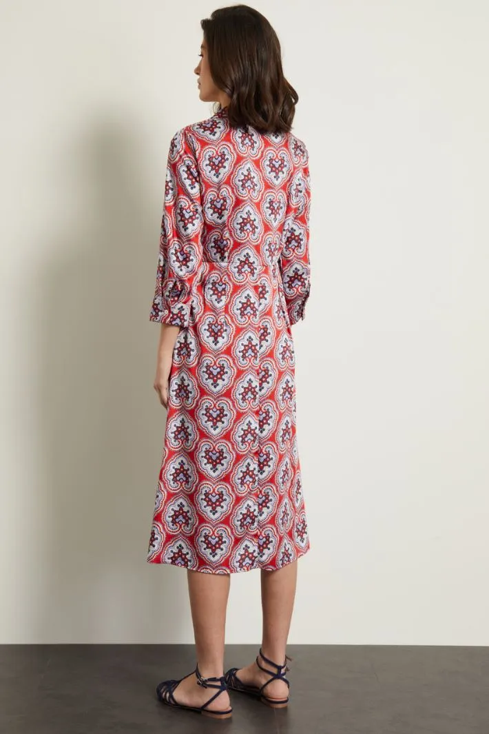 Abito in twill stampato