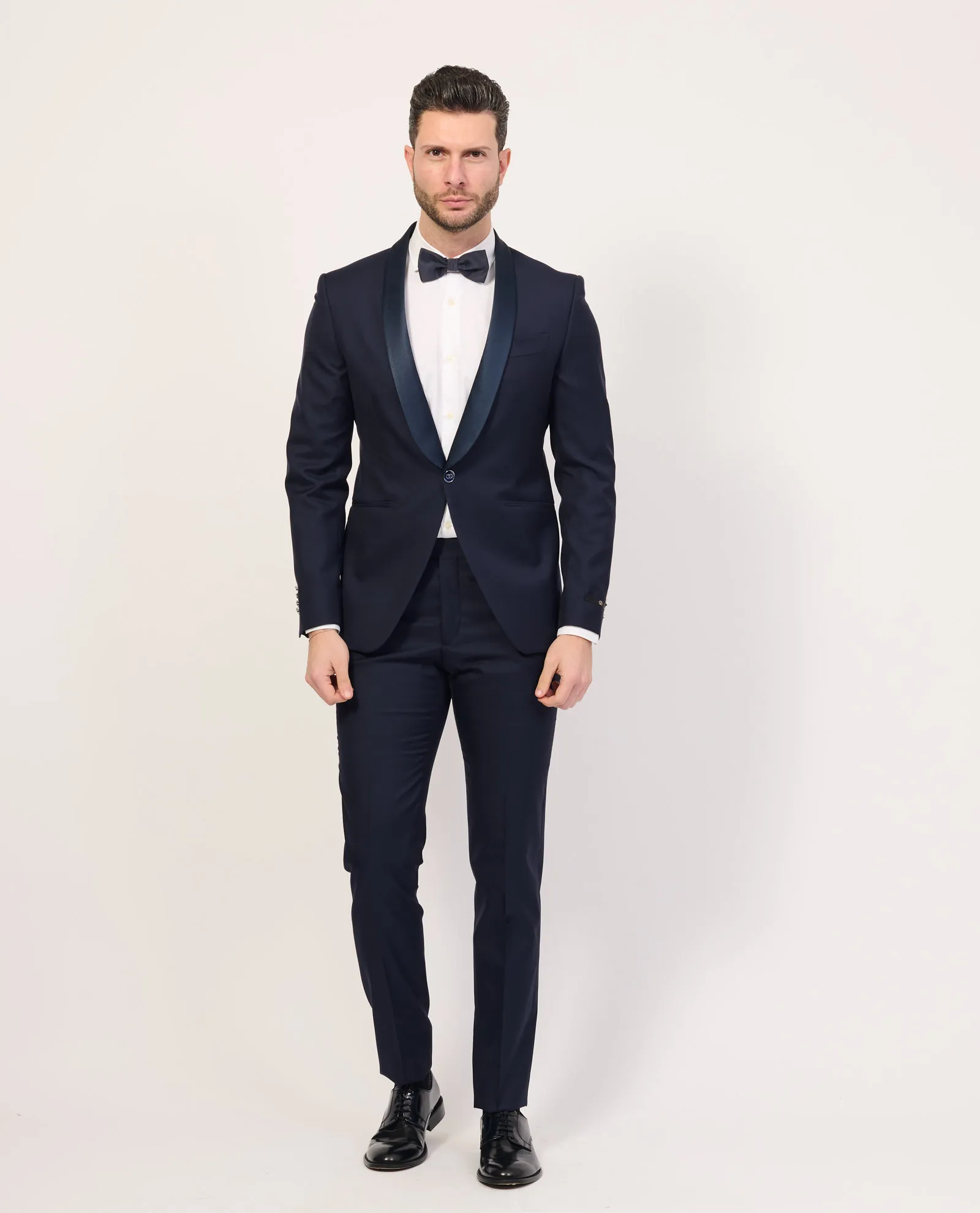 Abito uomo Carlo Pignatelli colore blu con collo sciallato
