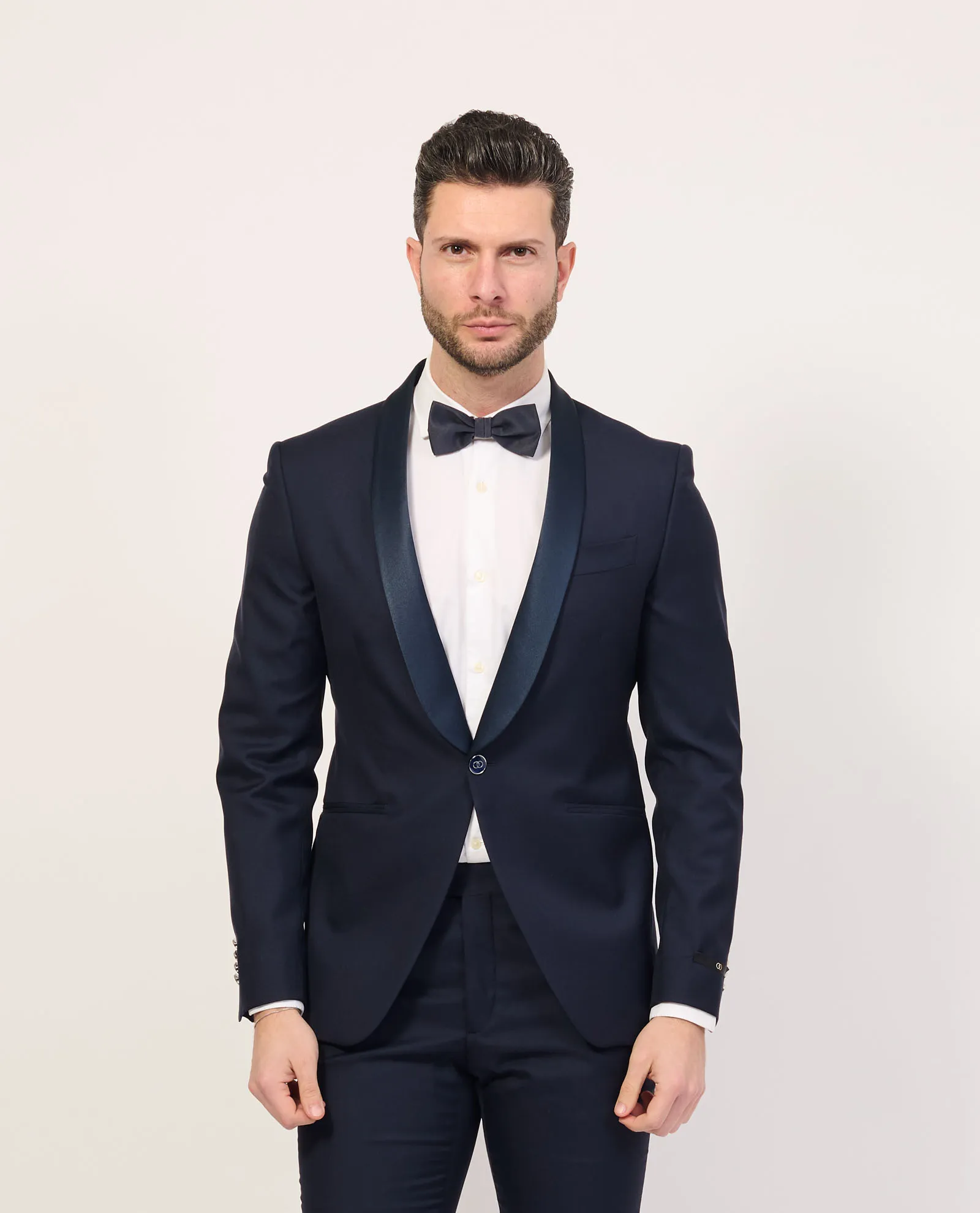Abito uomo Carlo Pignatelli colore blu con collo sciallato