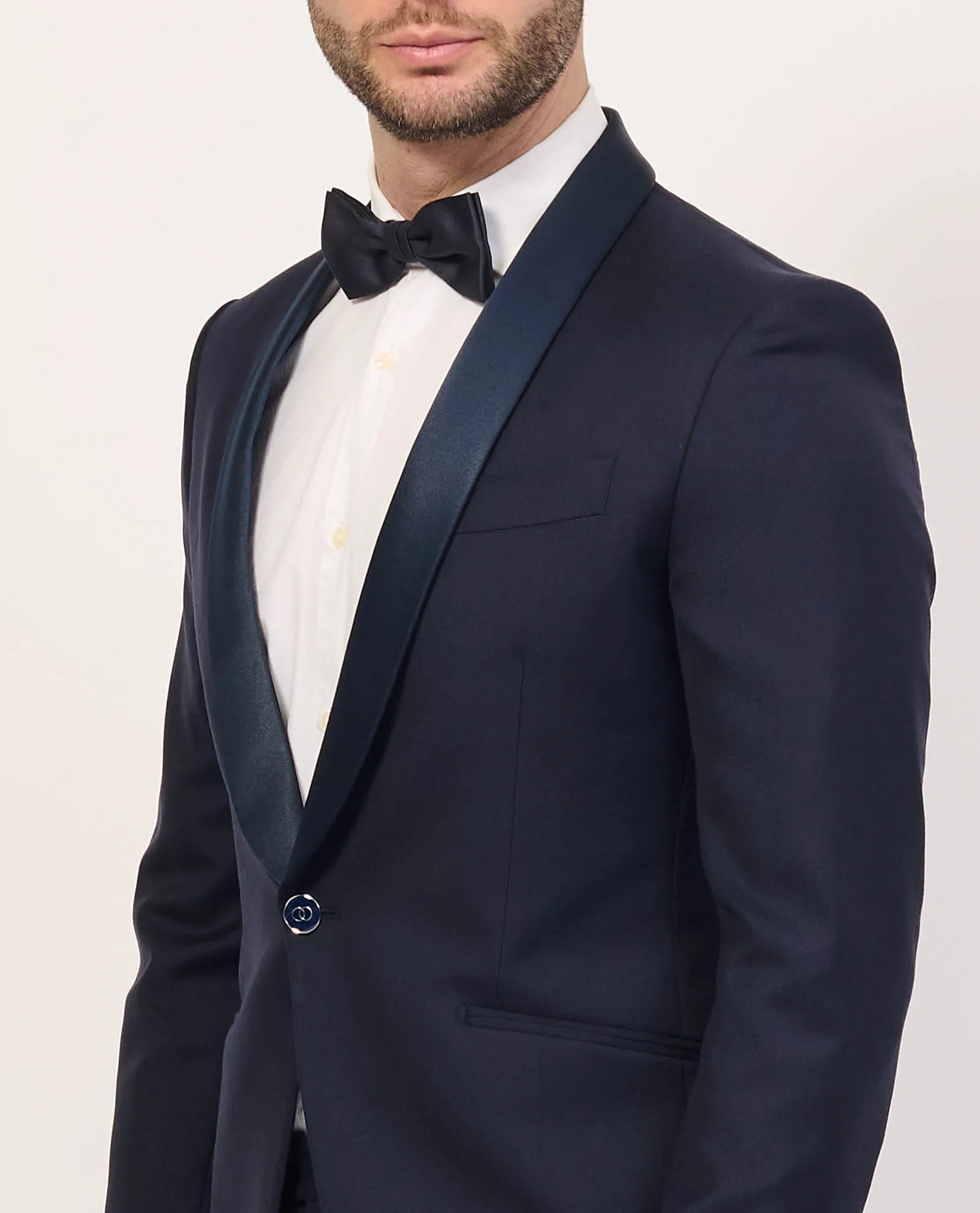 Abito uomo Carlo Pignatelli colore blu con collo sciallato