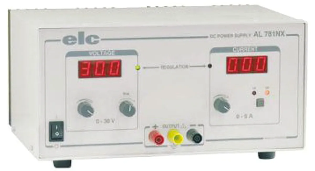Alimentatore da banco ELC, 1 uscita, 0 → 30V, 0 → 1A, 150W, Cert. LAT