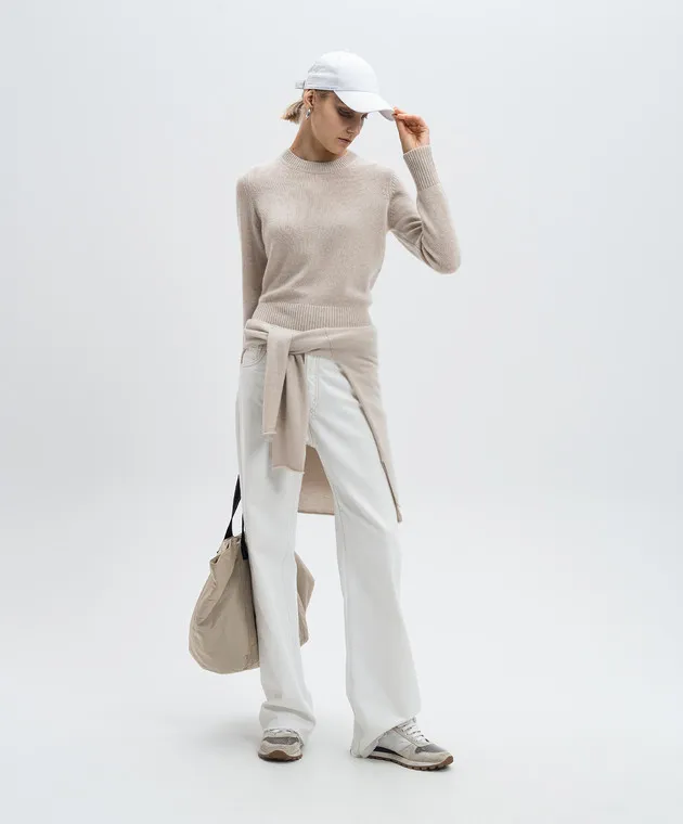 Allude Maglia in cashmere beige 24511213
