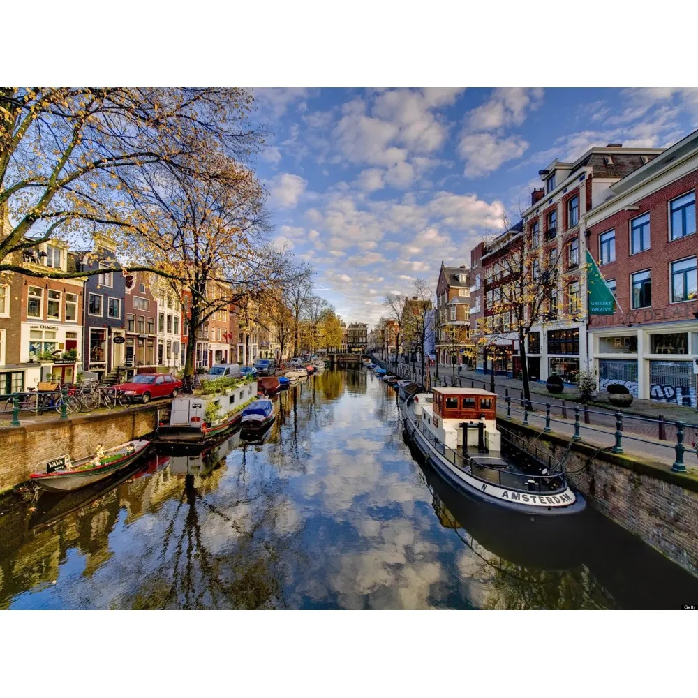 Amsterdam Città Olanda Paesi Bassi Fiume Cialda Ostia Decorazioni Eventi Feste
