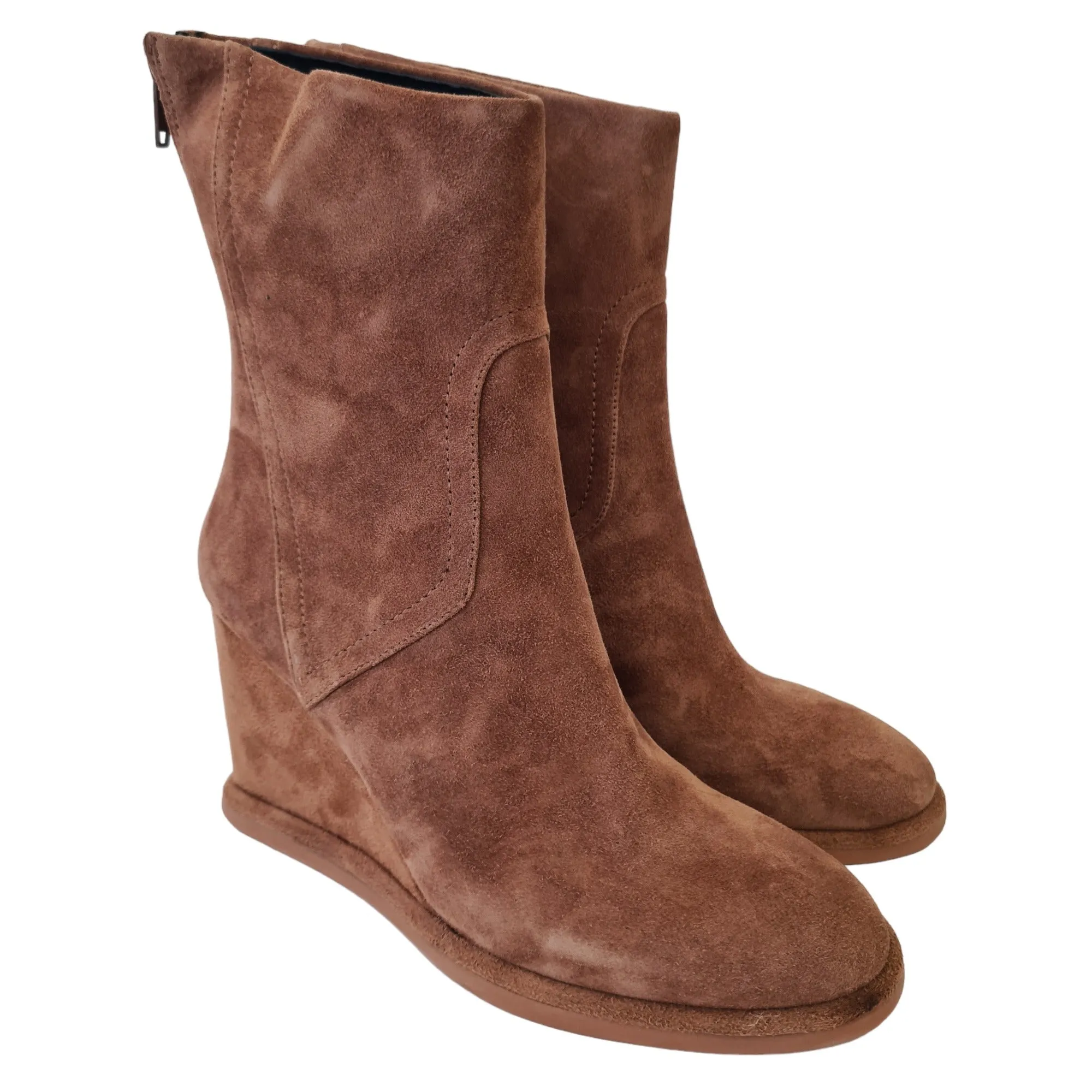 Apepazza Stivaletto Donna zeppa camoscio cuoio Rif.705