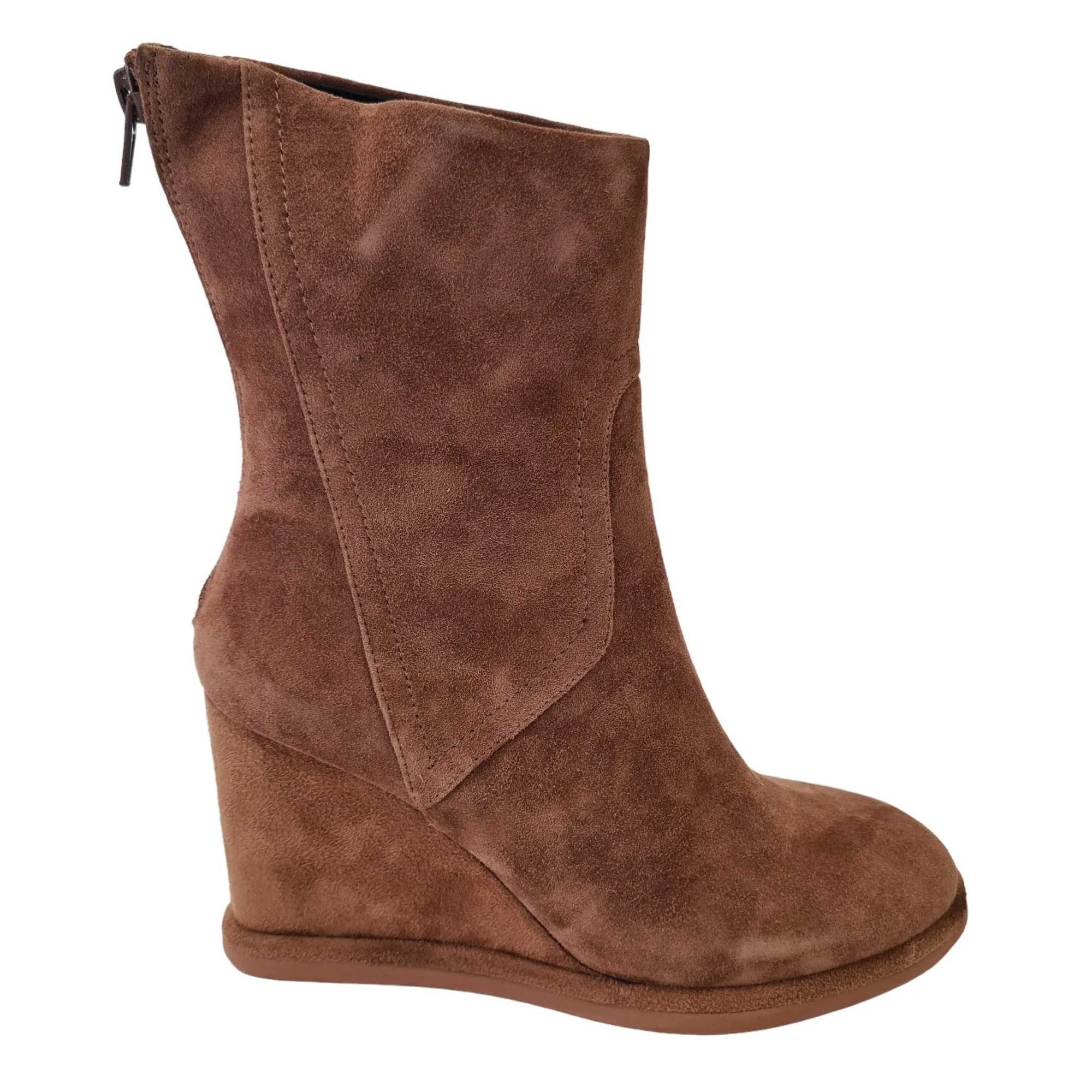 Apepazza Stivaletto Donna zeppa camoscio cuoio Rif.705