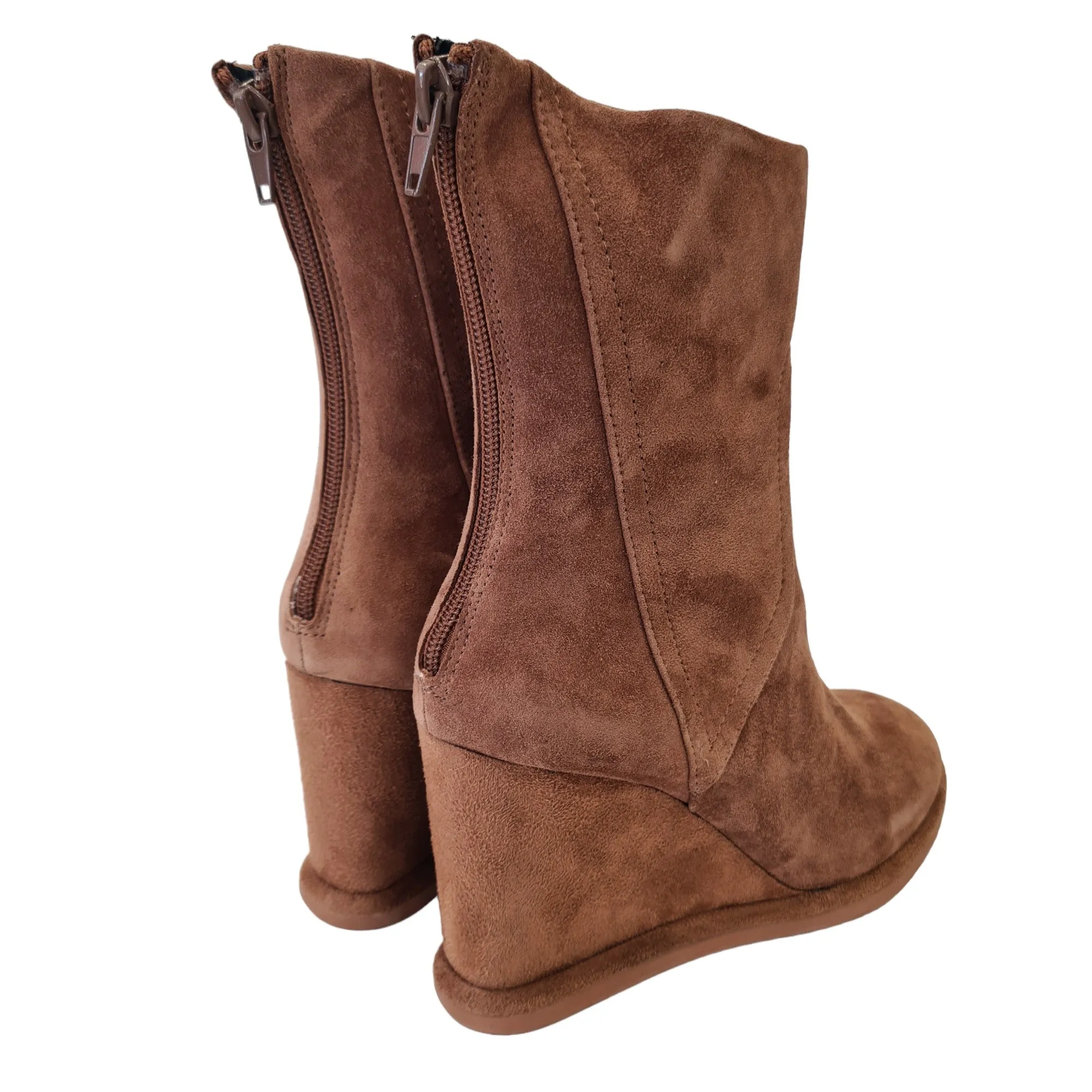 Apepazza Stivaletto Donna zeppa camoscio cuoio Rif.705