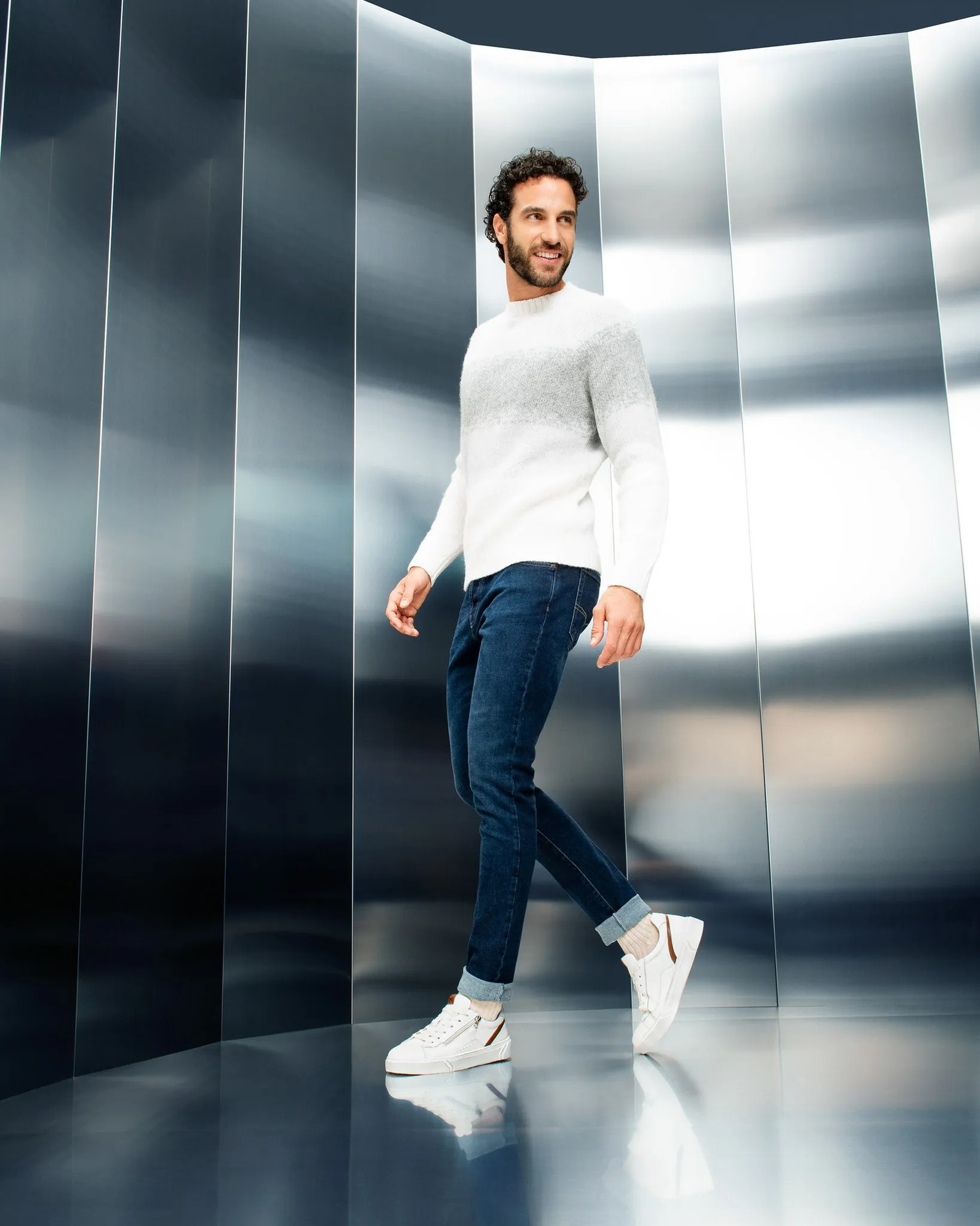 Art. I400430U/707 Sneakers uomo in pelle