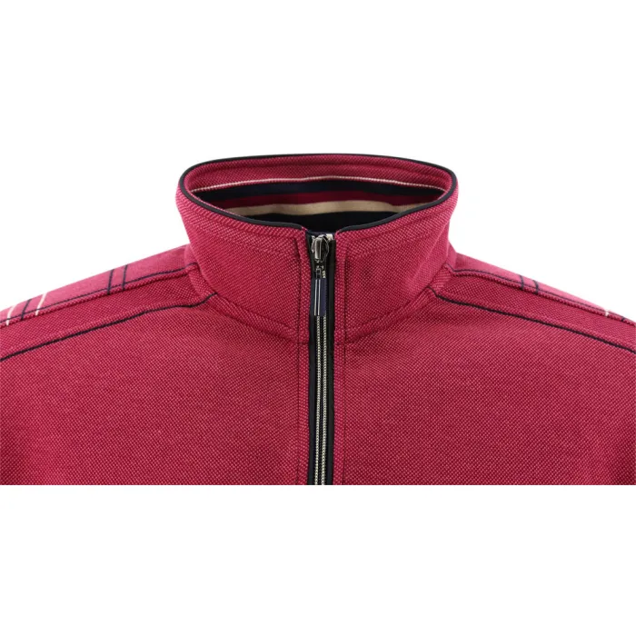 Baileys - Maglione da uomo in cotone con zip, colore: Rosa Scuro
