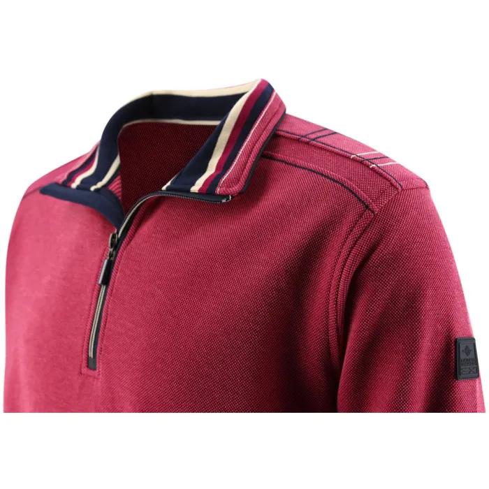 Baileys - Maglione da uomo in cotone con zip, colore: Rosa Scuro