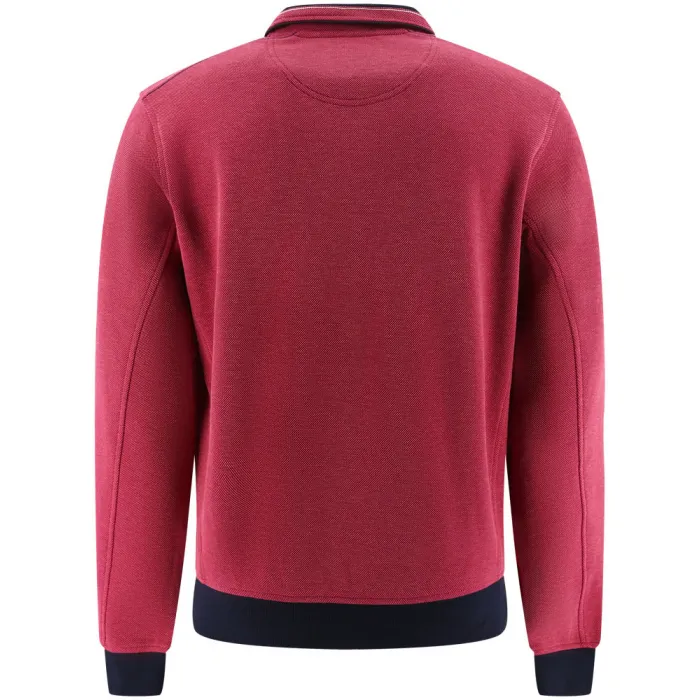 Baileys - Maglione da uomo in cotone con zip, colore: Rosa Scuro