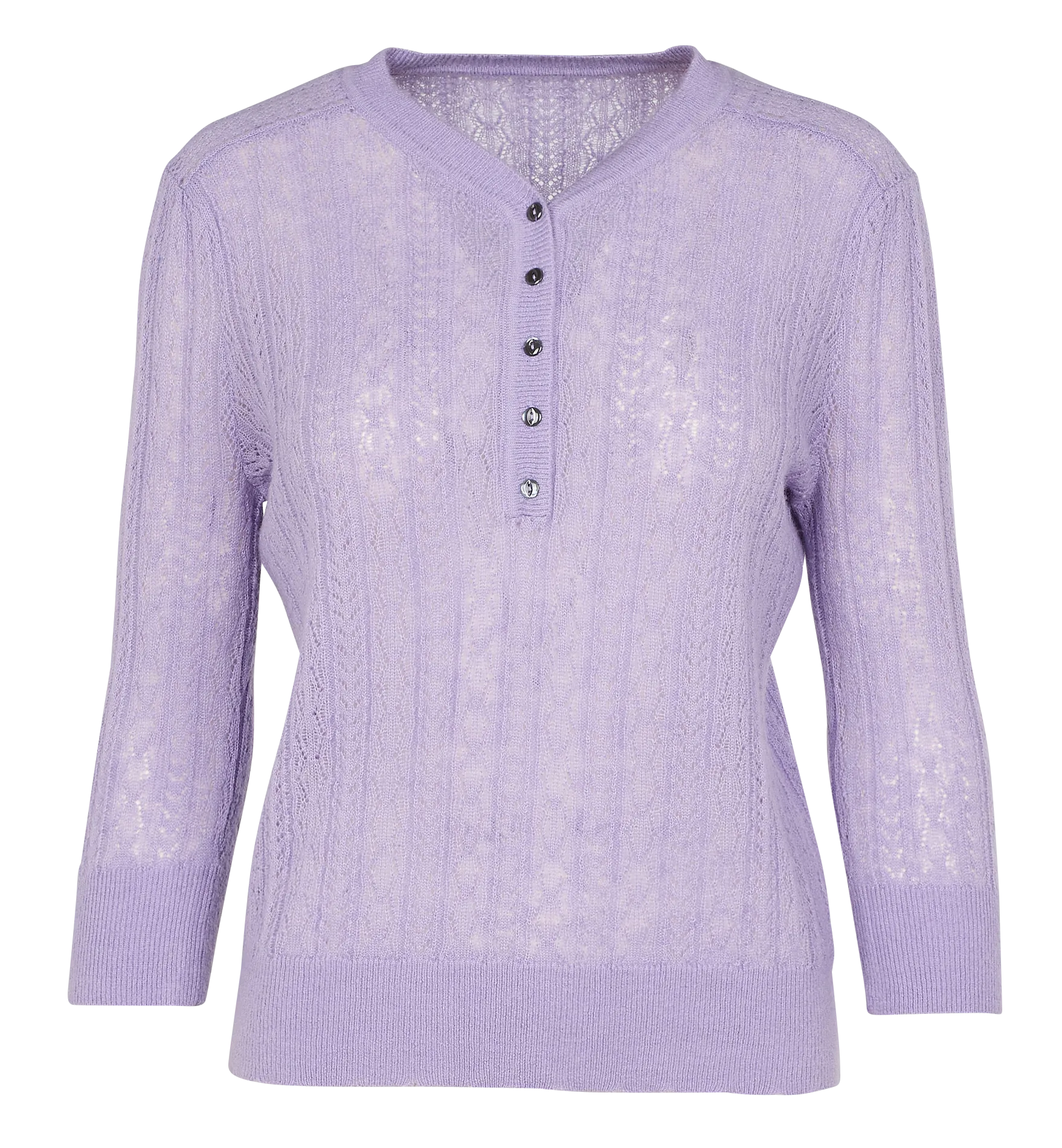  BELLEROSE   RYBU - Maglione scollo a V in misto lana merinos | Viola
