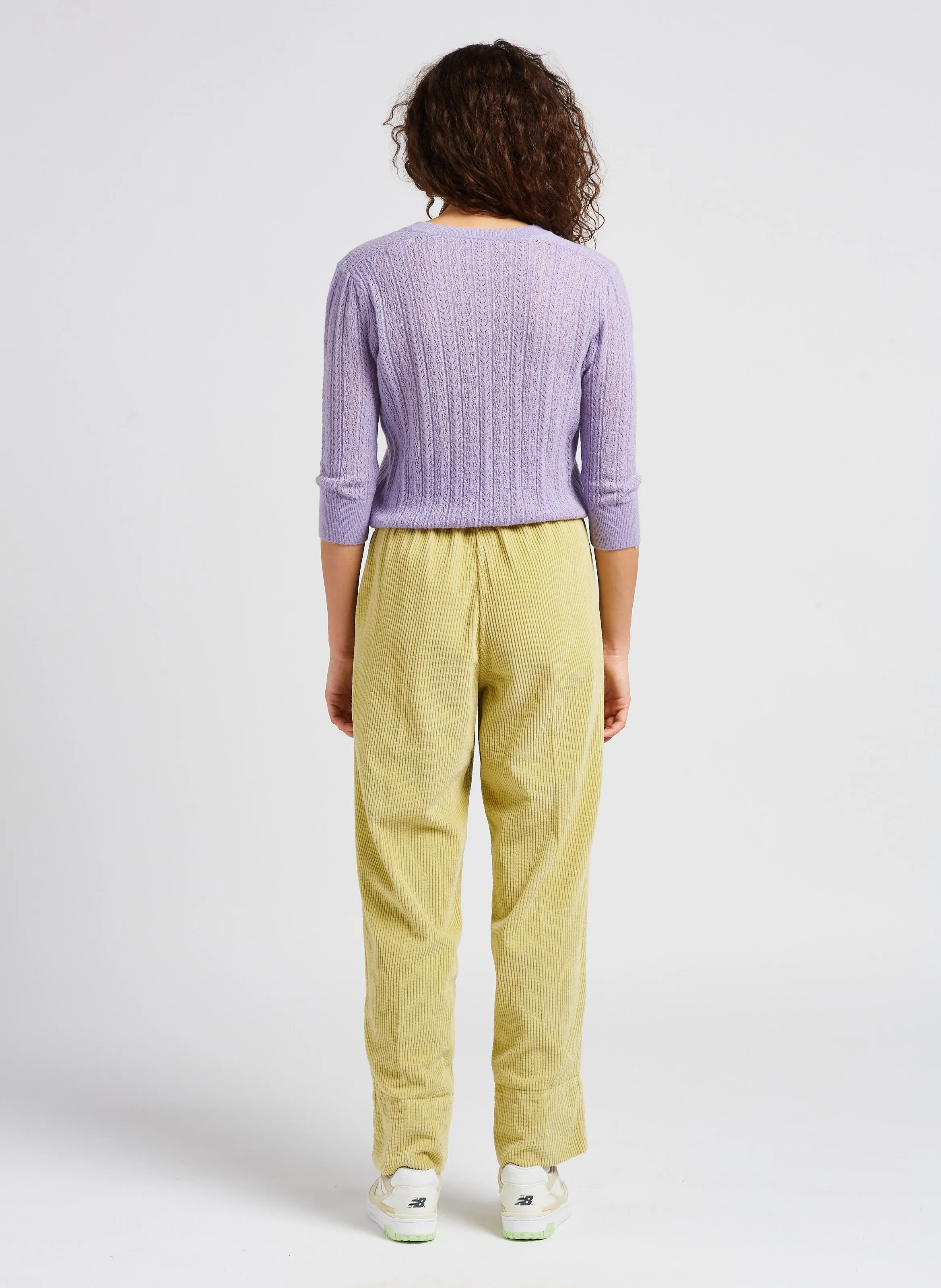  BELLEROSE   RYBU - Maglione scollo a V in misto lana merinos | Viola