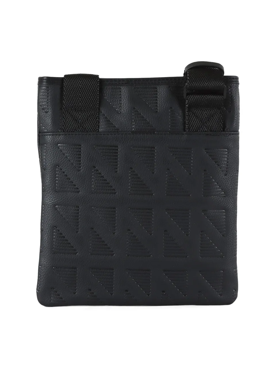 Borsa a tracolla flat con scritta logo frontale