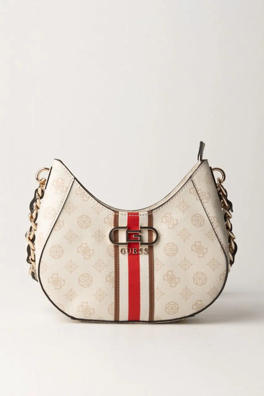 Borsa a tracolla Nelka top zip CREAM LOGO