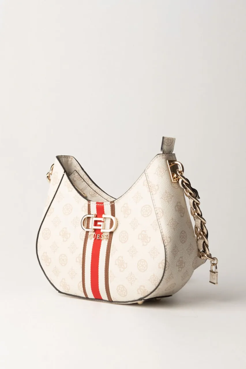 Borsa a tracolla Nelka top zip CREAM LOGO