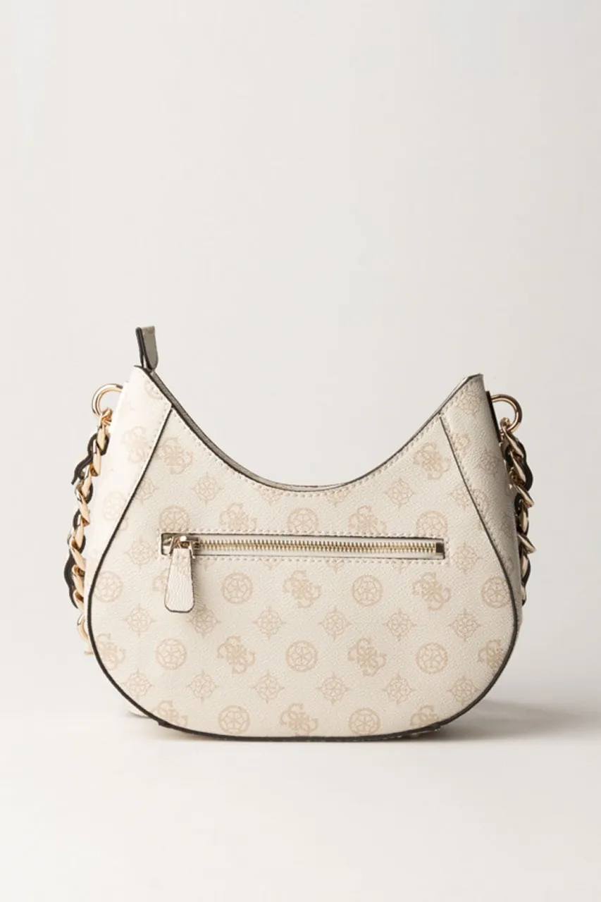 Borsa a tracolla Nelka top zip CREAM LOGO
