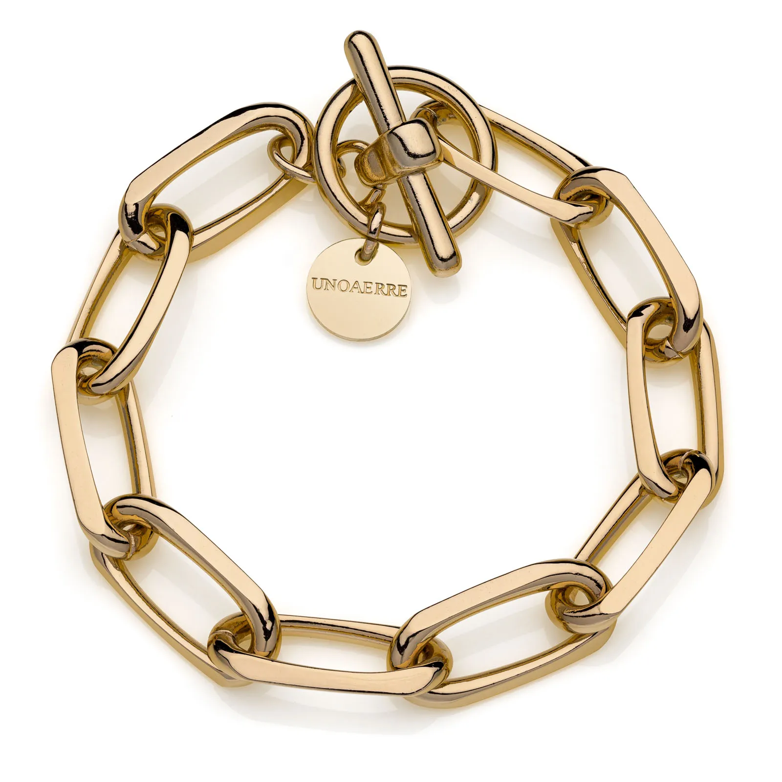 Bracciale in bronzo dorato catena forzatina