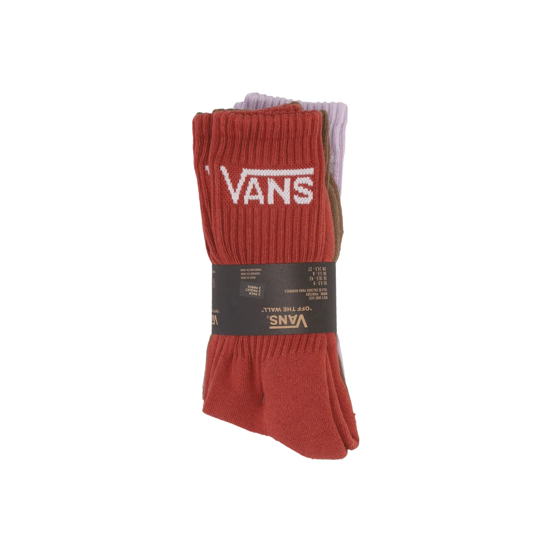 Calza Media Uomo Classic Crew Socks Burnt Henna/brown/lilla