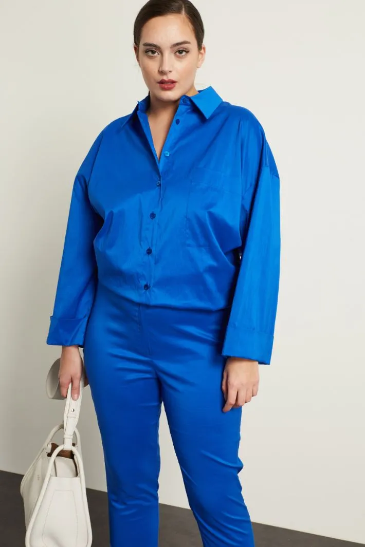 Camicia in raso di cotone