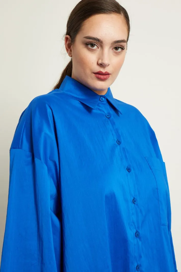 Camicia in raso di cotone