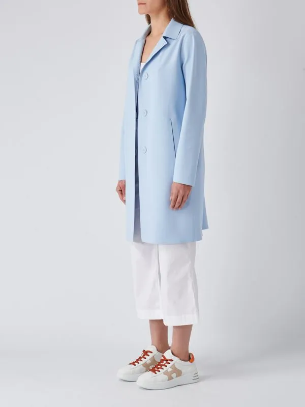 Cappotto donna Herno in jersey stretch Celeste