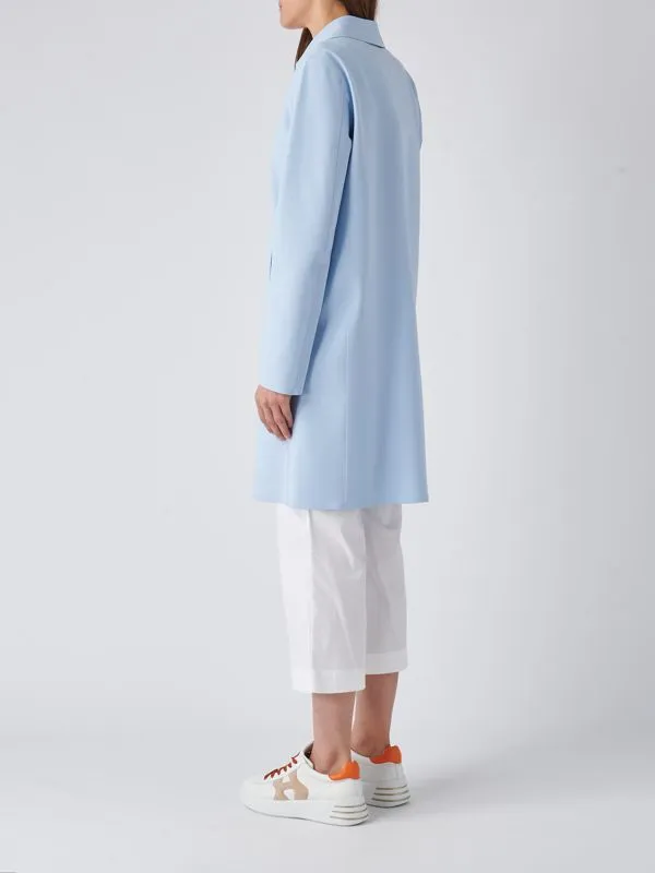Cappotto donna Herno in jersey stretch Celeste
