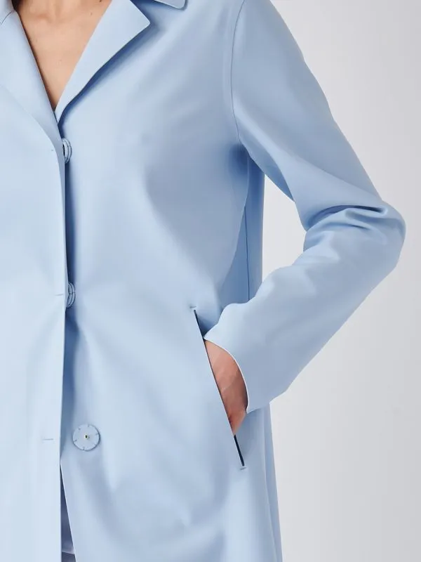 Cappotto donna Herno in jersey stretch Celeste