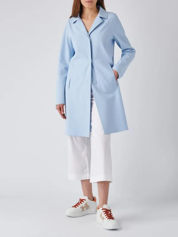 Cappotto donna Herno in jersey stretch Celeste