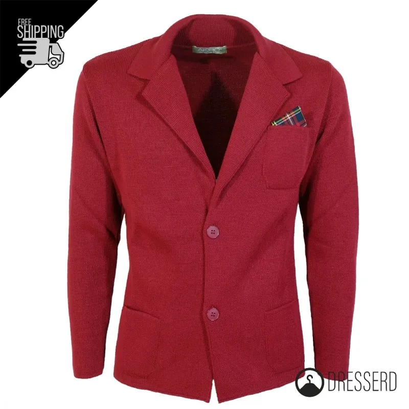 Cardigan Uomo Maglione Uomo manica Lunga Tinta Unita Giacca Maglia Dresserd