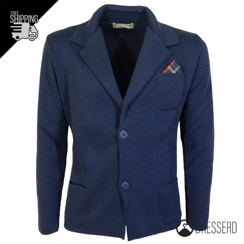 Cardigan Uomo Maglione Uomo manica Lunga Tinta Unita Giacca Maglia Dresserd
