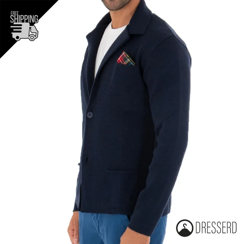 Cardigan Uomo Maglione Uomo manica Lunga Tinta Unita Giacca Maglia Dresserd