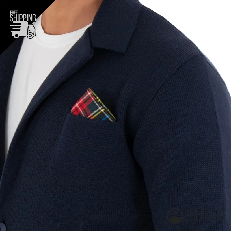 Cardigan Uomo Maglione Uomo manica Lunga Tinta Unita Giacca Maglia Dresserd
