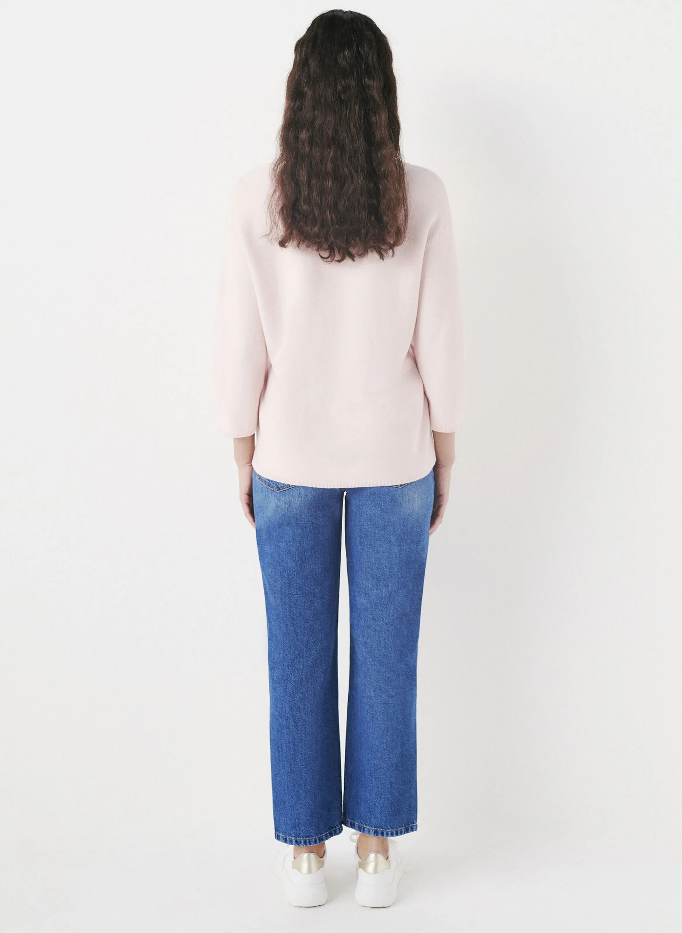  CAROLL   MBOBBY - Maglione ampio scollo a V in cotone | Rosa