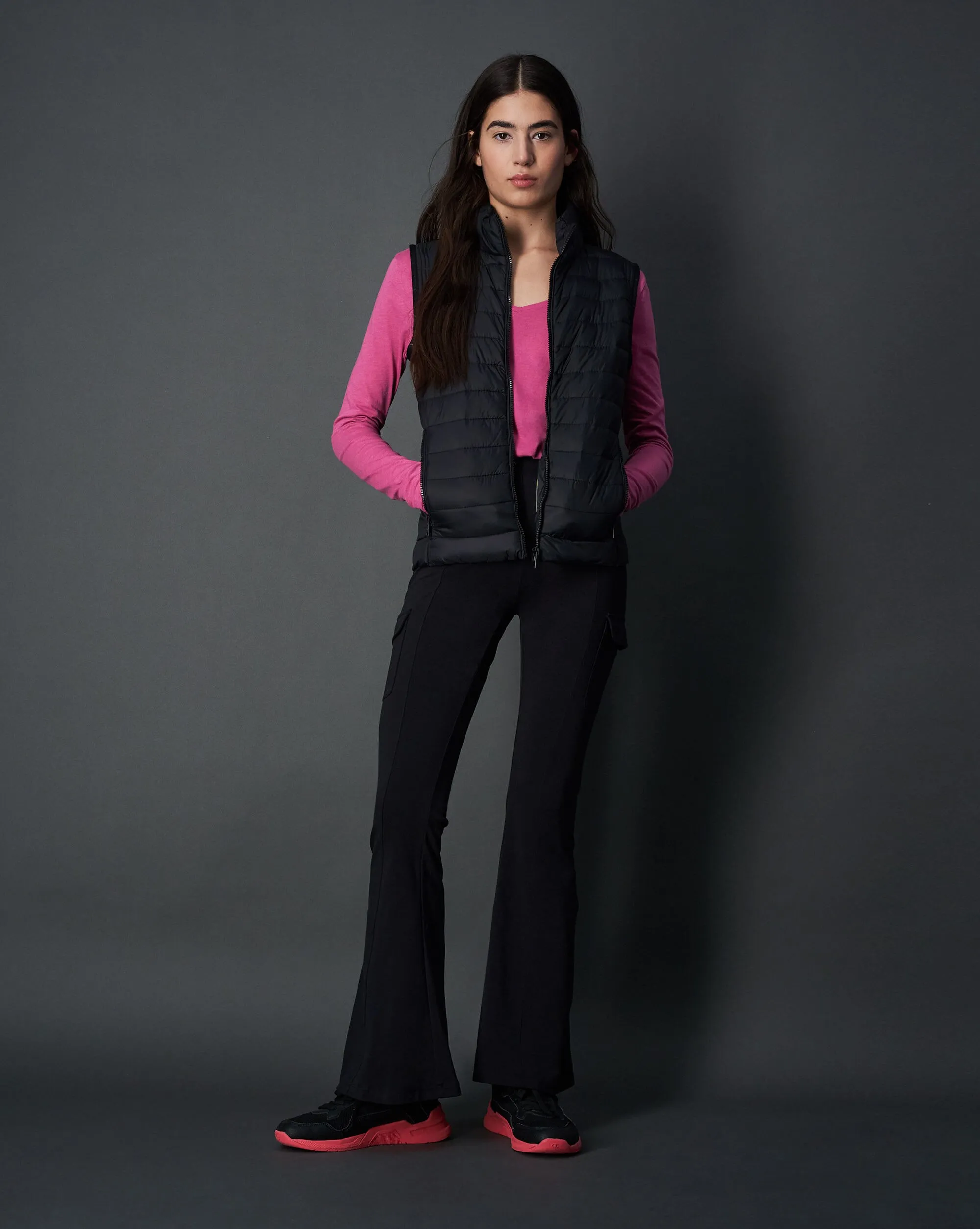 Champion Gilet Imbottito Leggero Nero Donna