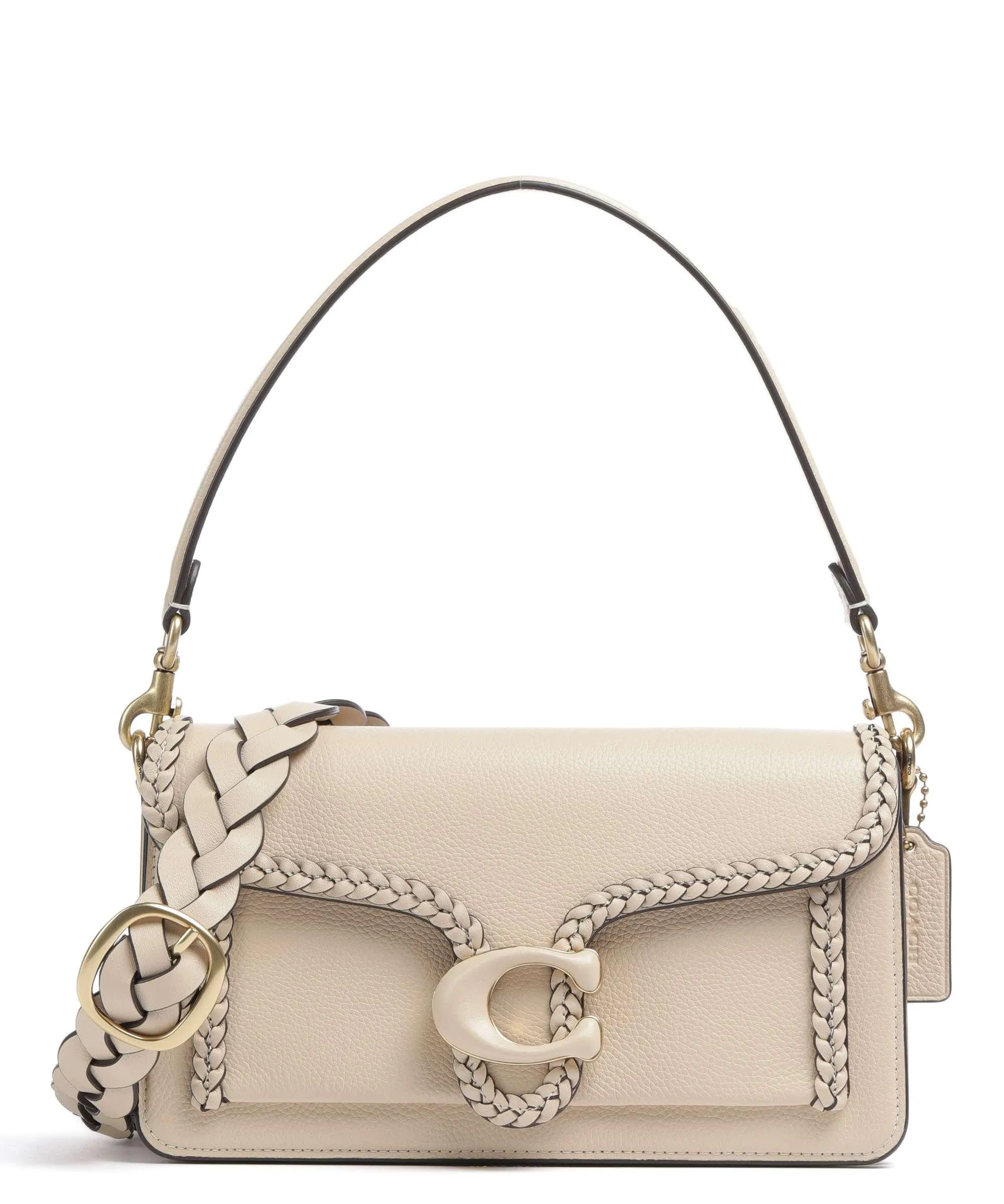  Coach Tabby 26 Borsa a spalla pelle granulata avorio  