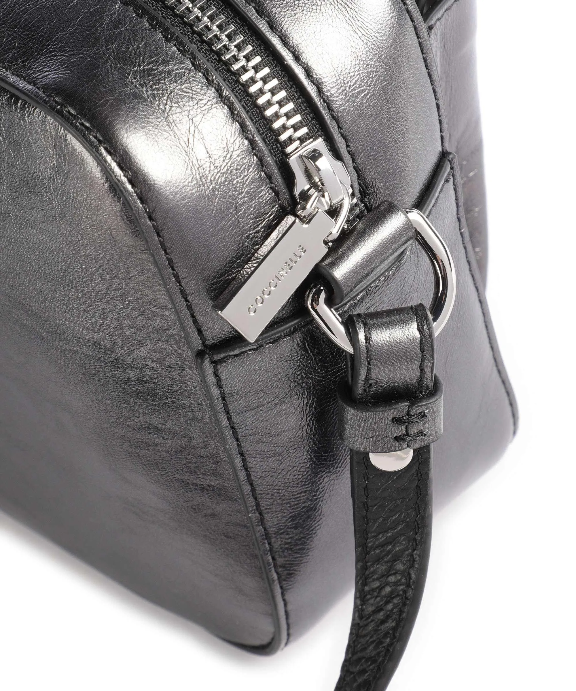  Coccinelle Beat Borsa a tracolla pelle di vacchetta finemente grana nero  