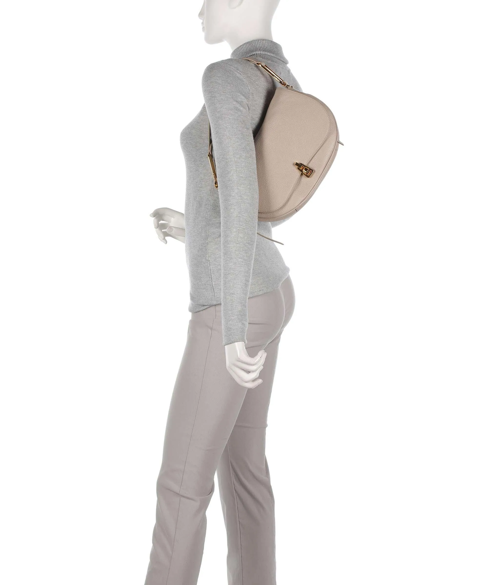  Coccinelle Magie Soft Borsa a spalla pelle di vacchetta grana beige  