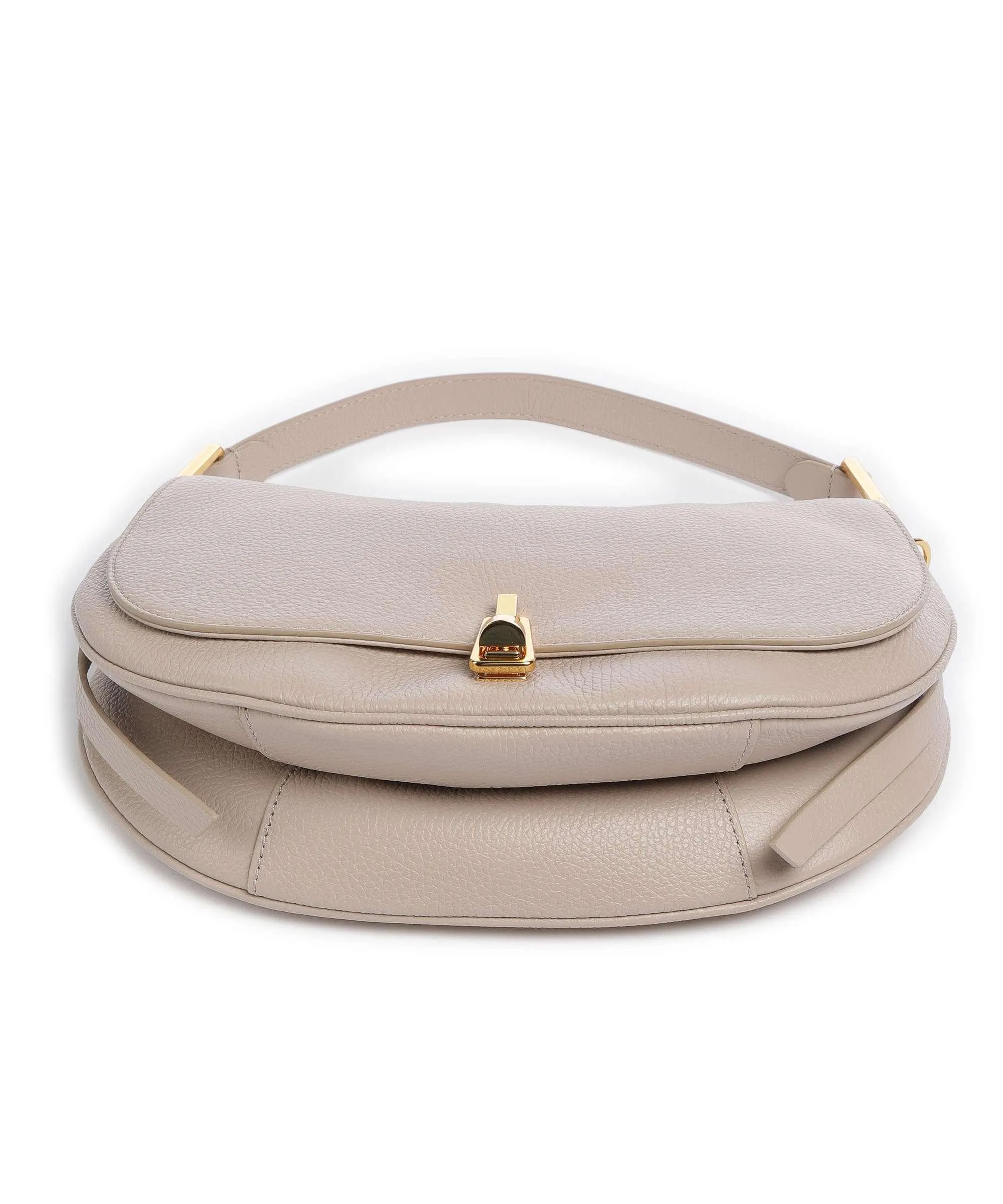 Coccinelle Magie Soft Borsa a spalla pelle di vacchetta grana beige  
