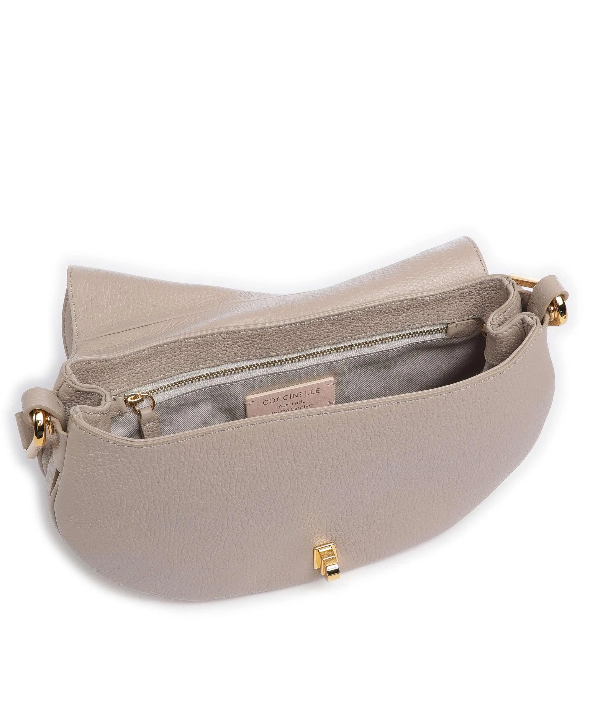  Coccinelle Magie Soft Borsa a spalla pelle di vacchetta grana beige  