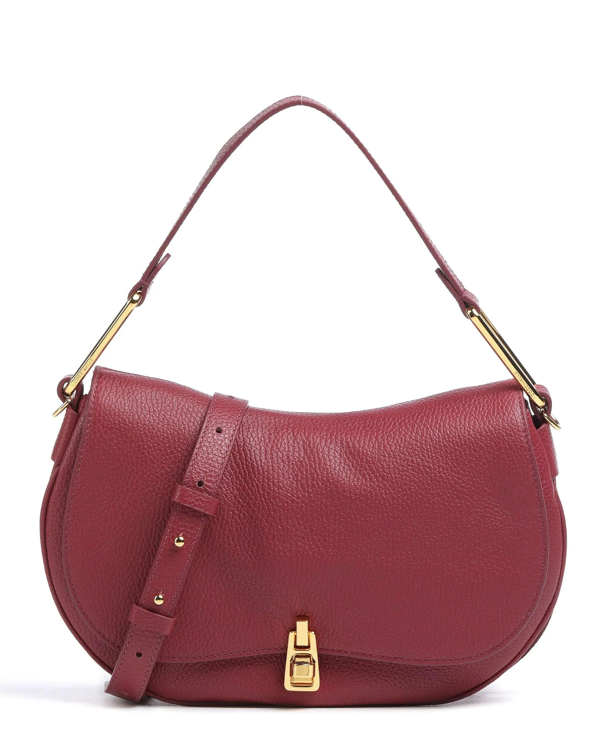  Coccinelle Magie Soft Borsa a spalla pelle di vacchetta grana rosso scuro  