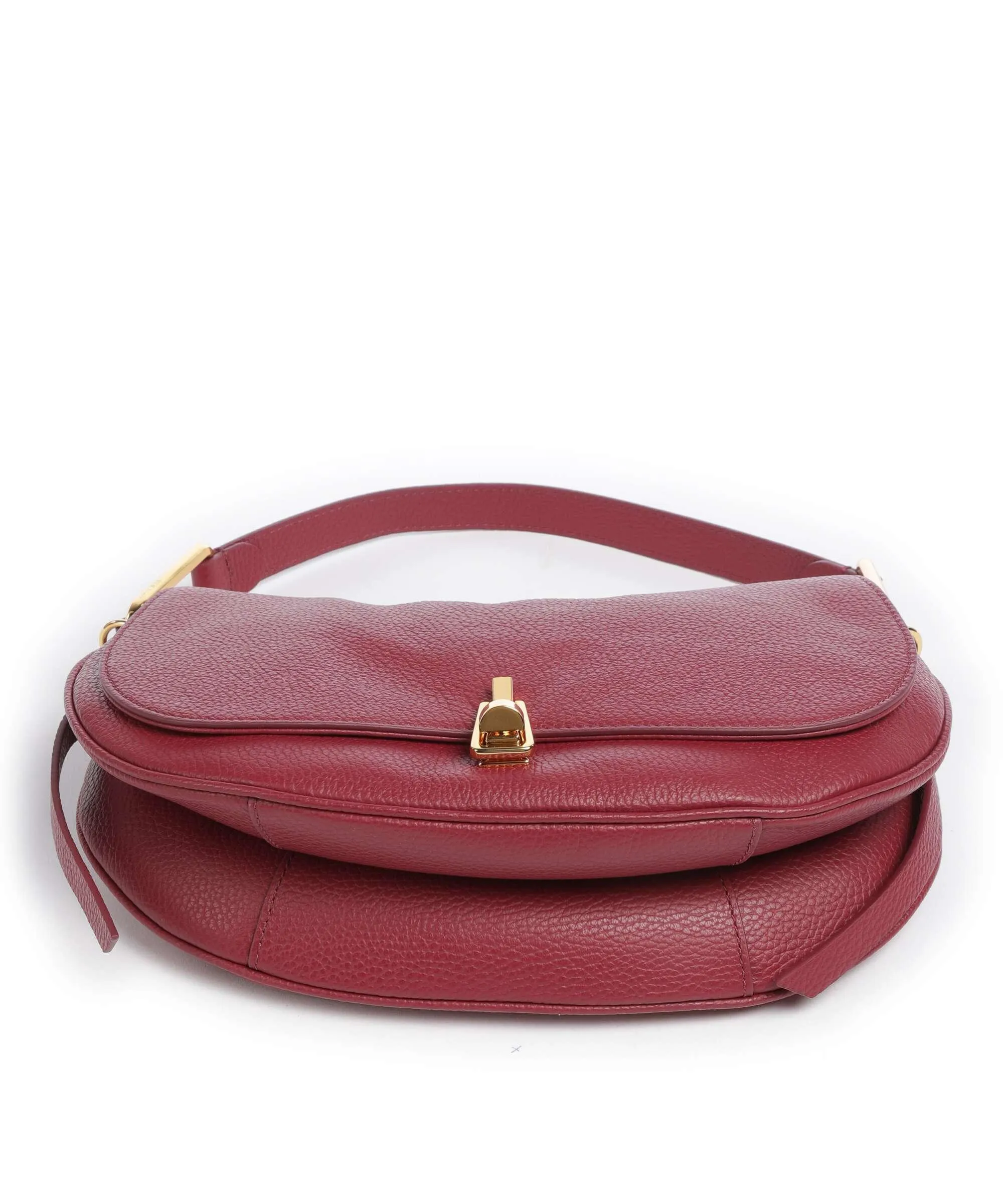  Coccinelle Magie Soft Borsa a spalla pelle di vacchetta grana rosso scuro  